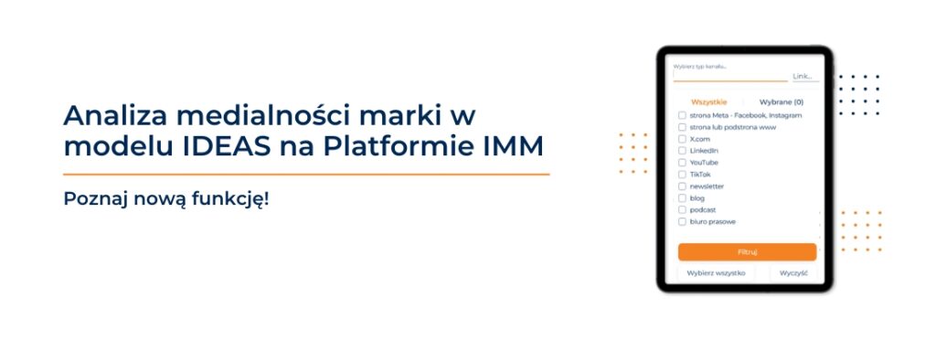 Analiza medialności marki w&nbsp;modelu IDEAS dostępna na&nbsp;Platformie IMM